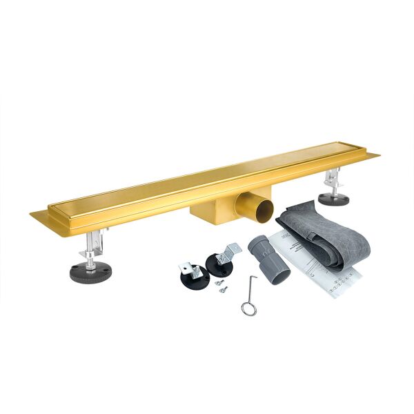

Линейный трап из нержавейки с сухим затвором DESIRE Gold 600 мм (ST702565)