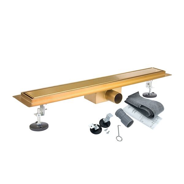 

Линейный трап из нержавейки с сухим затвором DESIRE Gold 700 мм (ST702566)