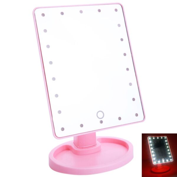 

Зеркало для макияжа с подсветкой "Large LED Mirror" розовое