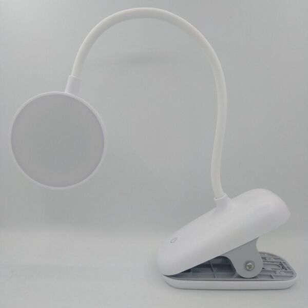 

Настольная светодиодная лампа Table Lamp 7300 аккумуляторная на прищепке Белая