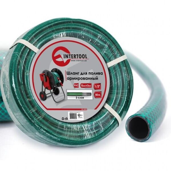 

Шланг для полива 3-х слойный 1/2", 50 м, армированный PVC INTERTOOL GE-4026