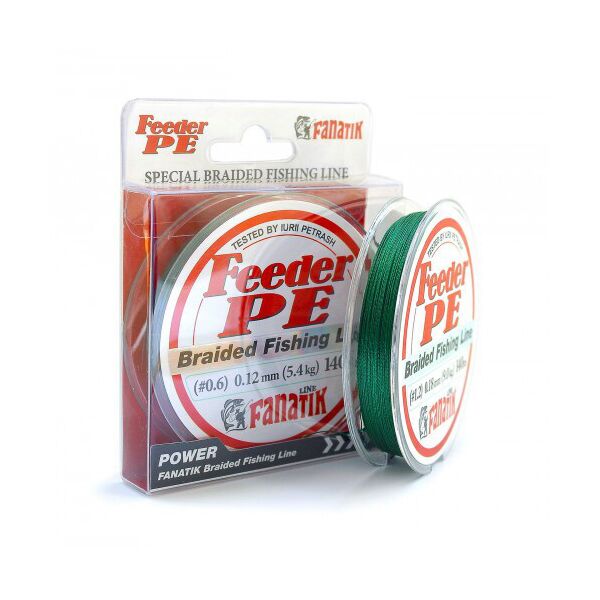

Шнур Fanatik Feeder PE X4 140 m (#0,6) 0.12 mm Green (FPEX414006G)