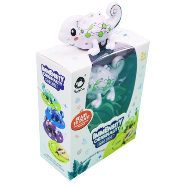 

Интерактивная игрушка Happy Cow Индуктивная игрушка Хамелеон меняет цвет и ездит по линии (HC-777-613)