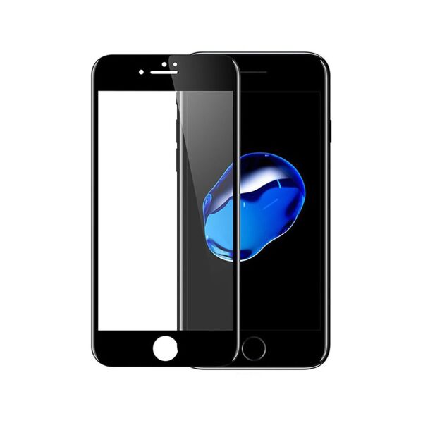 

Черное защитное стекло с виниловой рамкой для iPhone 7