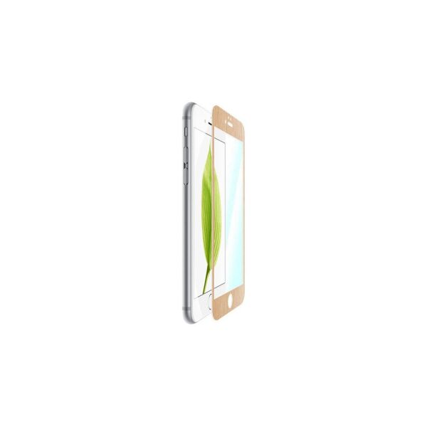 

Золотое защитное стекло для iPhone 6/6s с металлической рамкой