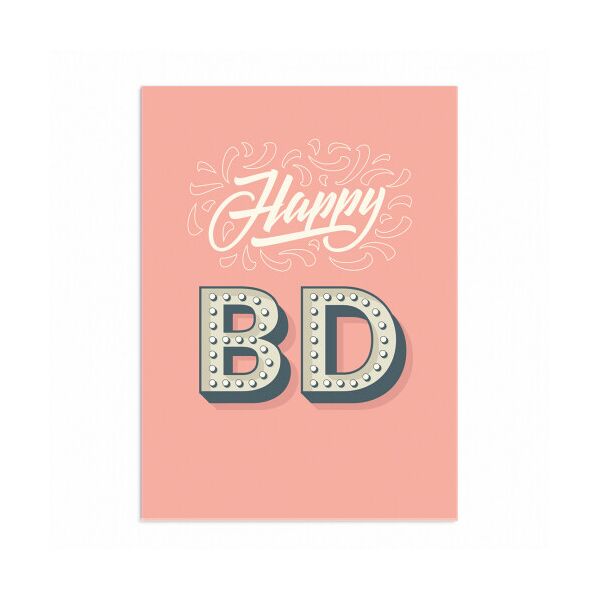 

Листівка Happy Birthday. Pink