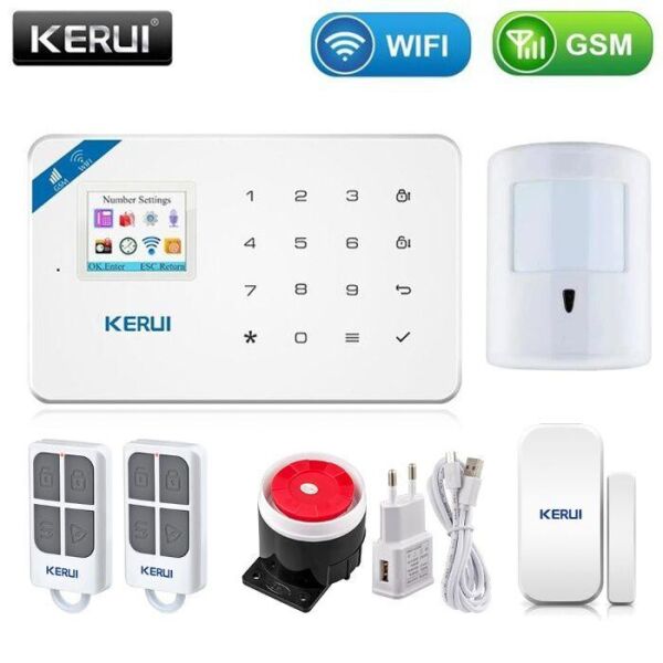 

Комплект беспроводной gsm WiFi сигнализации с иммунитетом Pet Kerui W18