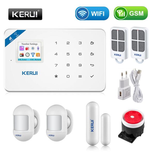 

Комплект беспроводной gsm WiFi сигнализации датчики нового образца для 1-комнатной квартиры Kerui W18