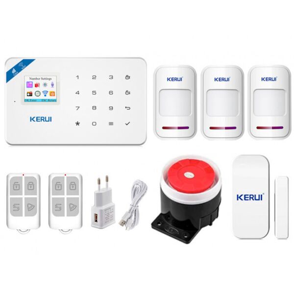 

Комплект беспроводной gsm WiFi сигнализации для 2-комнатной квартиры Kerui W18