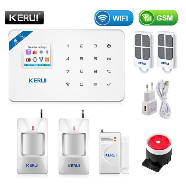 

Комплект беспроводной gsm WiFi сигнализации эконом для 1-комнатной квартиры Kerui W18