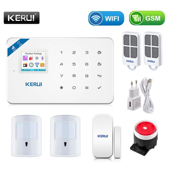 

Комплект беспроводной gsm WiFi сигнализации с иммунитетом Pet для 1-комнатной квартиры Kerui W18