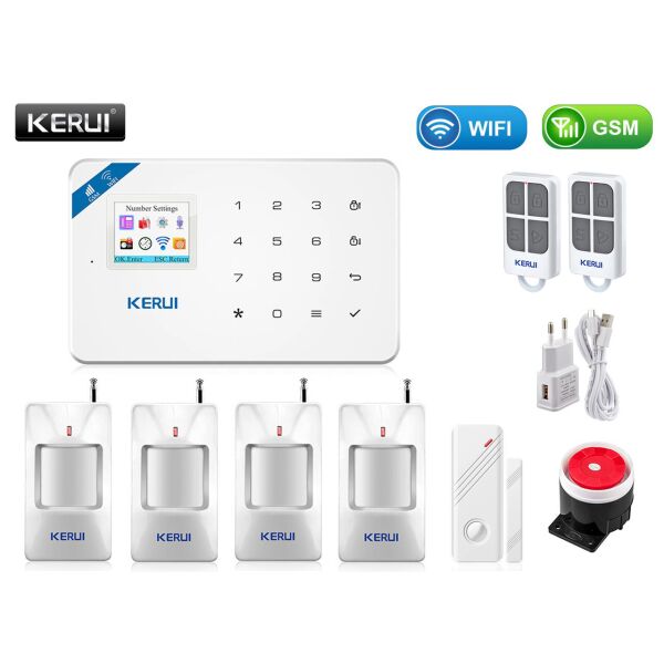

Комплект беспроводной gsm WiFi сигнализации эконом для 3-комнатной квартиры Kerui W18