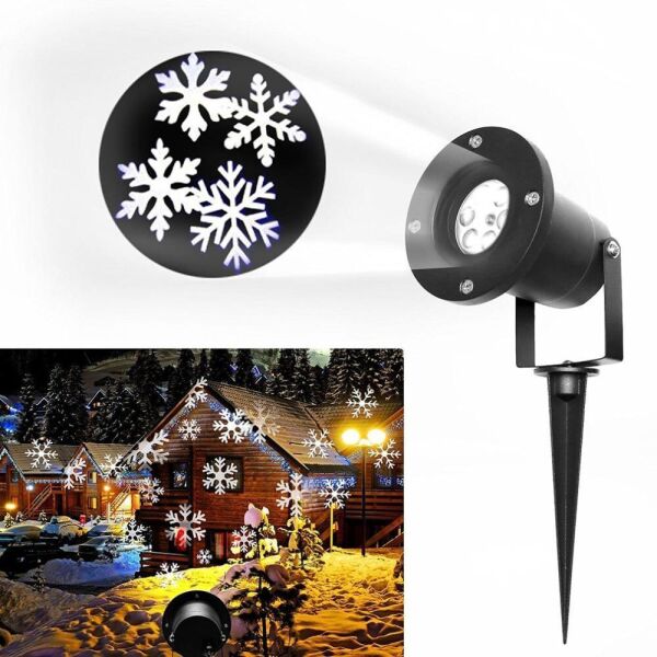 

Лазерный проектор фасадный Star Shover Снег Snowflake 608 ZP3 182451