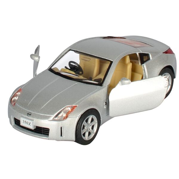 

Машинка Kinsmart Кинсмарт Nissan 350z металлическая инерционная цвет серебряный 1:34 (KT5061W-2)