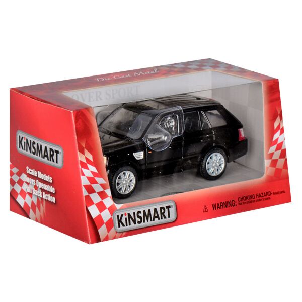 

Машинка Kinsmart Кинсмарт Range Rover Sport металлическая инерционная черная 1:38 (KT5312W-1)