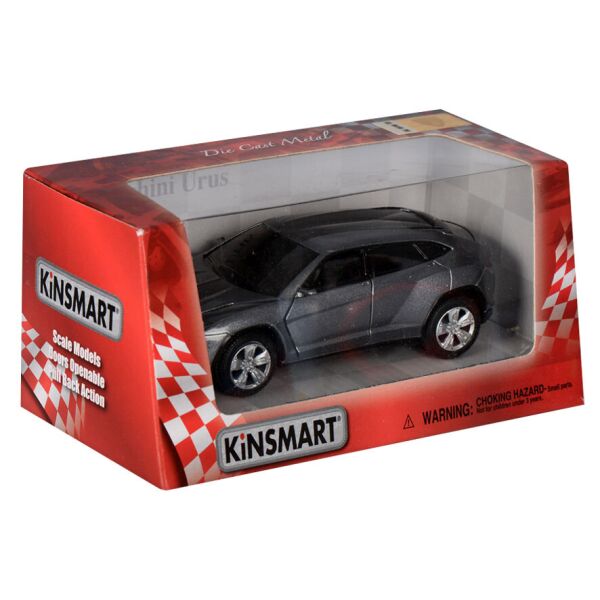 

Машинка Kinsmart Кинсмарт Lamborghini Urus металлическая инерционная серая 1:38 (KT5368W-4)