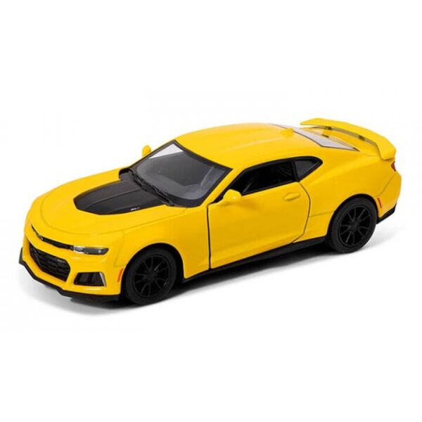 

Машинка Kinsmart Кинсмарт Chevrolet Camaro ZL1 металлическая инерционная желтая 1:38 (KT5399W-3)