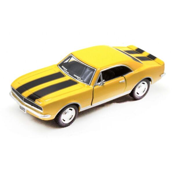 

Машинка Kinsmart Кинсмарт Chevrolet Camaro Z металлическая инерционная желтая 1:37 (KT5341W-1)