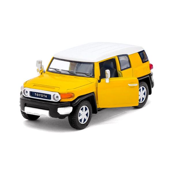 

Машинка Kinsmart Кинсмарт Toyota FJ Cruiser металлическая инерционная желтая 1:36 (KT5343W-1)