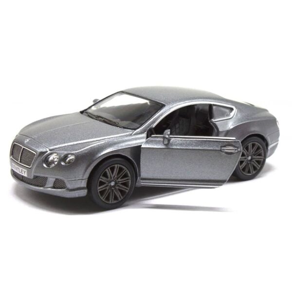 

Машинка Kinsmart Кинсмарт Bentley Continental GT металлическая инерционная цвет серебро 1:38 (KT5369W-1)