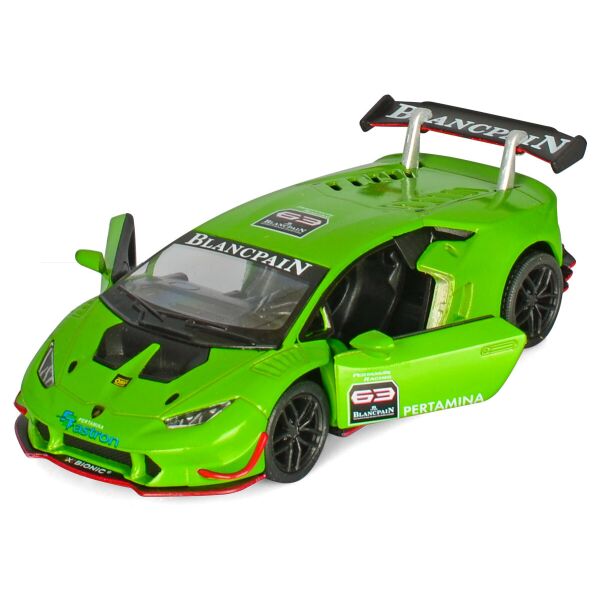 

Машинка Kinsmart Кинсмарт Lamborghini Huracan Lp 620-2 металлическая инерционная зеленая 1:38 (KT5389W-3)