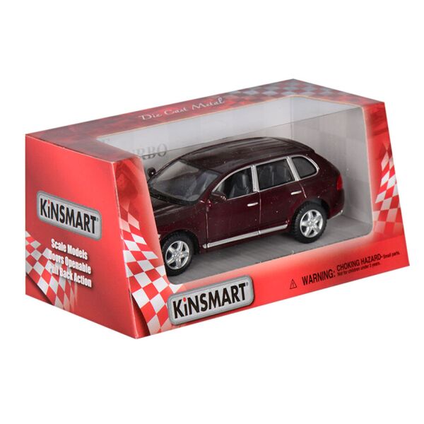 

Машинка Kinsmart Кинсмарт Porsche Cayenne Turbo металлическая инерционная бордовая 1:38 (KT5075W-4)