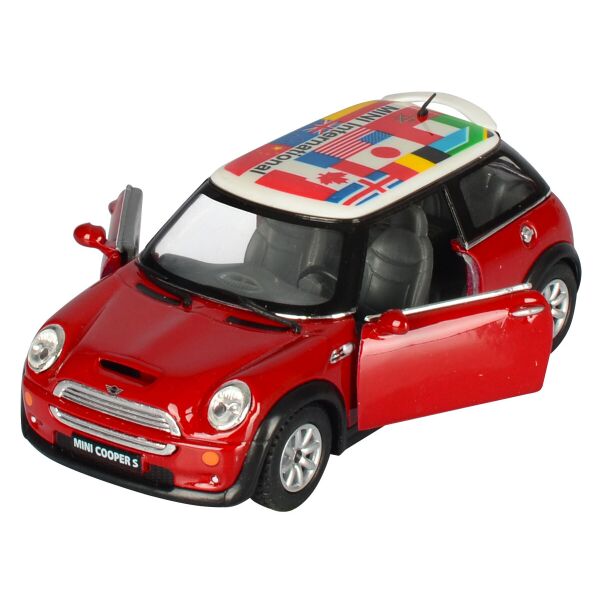 

Машинка Kinsmart Кинсмарт Mini Cooper S металлическая инерционная красная 1:32 (KT5059WF-4)