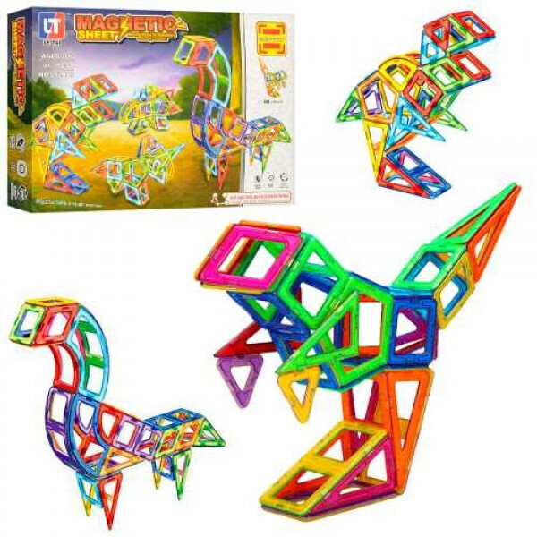 

Магнитный конструктор Limo Toy MAGNETIC 2003 97 деталей Цветные магниты Динозавры