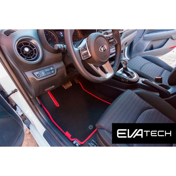 

Коврики в салон EVAtech для Kia Cerato, 4 поколение, (18-...) EVA полимерные черные
