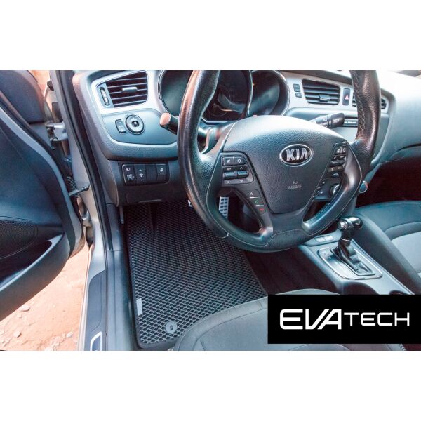 

Коврики в салон EVAtech для Kia Ceed, 2 поколение (JD ), (12-18) EVA полимерные черные