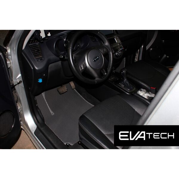 

Коврики в салон EVAtech для Kia Soul, 1 поколение, AM (08-13) EVA полимерные серые