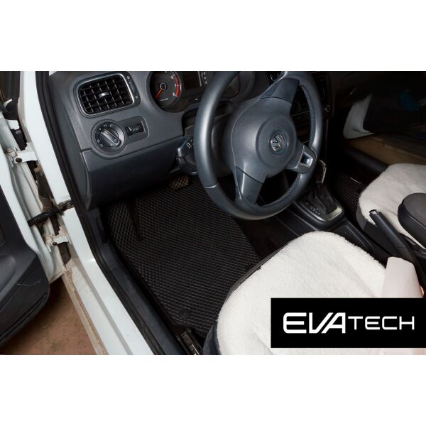 

Коврики в салон EVAtech для Volkswagen Polo Hatchback (10-...) EVA полимерные черные