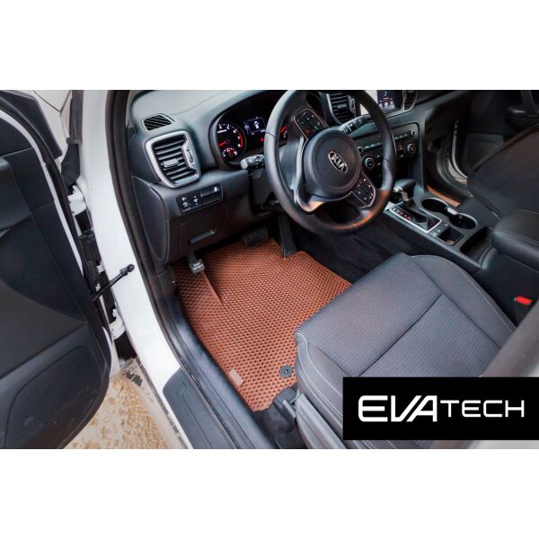 

Коврики в салон EVAtech для Kia Sportage, IV поколение, QL, (16-...) EVA полимерные коричневые