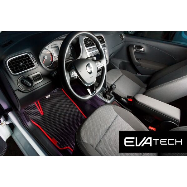 

Коврики в салон EVAtech для Volkswagen Polo Sedan (17-...) EVA полимерные черные