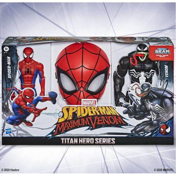 

Набор Фигурки 30 см Человек Паук и Веном с маской Spider-Man Maximum Venom Hasbro E8961