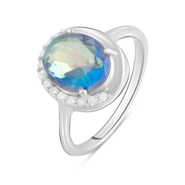 

Серебряное кольцо GS с мистик топазом (1634639) 17.5 размер
