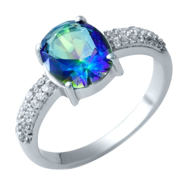 

Серебряное кольцо GS с мистик топазом 1.914ct (1913178) 18.5 размер