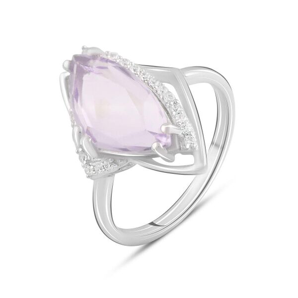 

Серебряное кольцо GS с натуральным аметистом (2090014) 18 размер