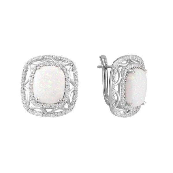 Серебряные серьги GS с опалом 4.238ct (2085645)