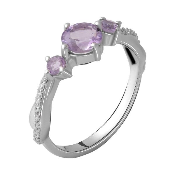 

Серебряное кольцо GS с натуральным аметистом 1.22ct (2060499) 17 размер