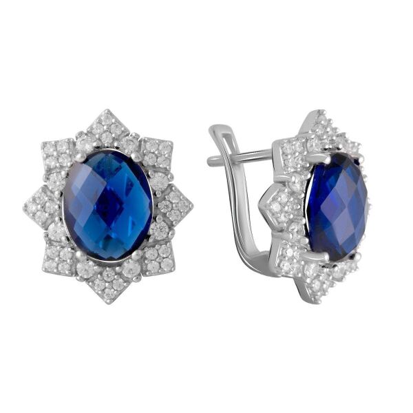 

Серебряные серьги GS с сапфиром nano 6.598ct (2068440)