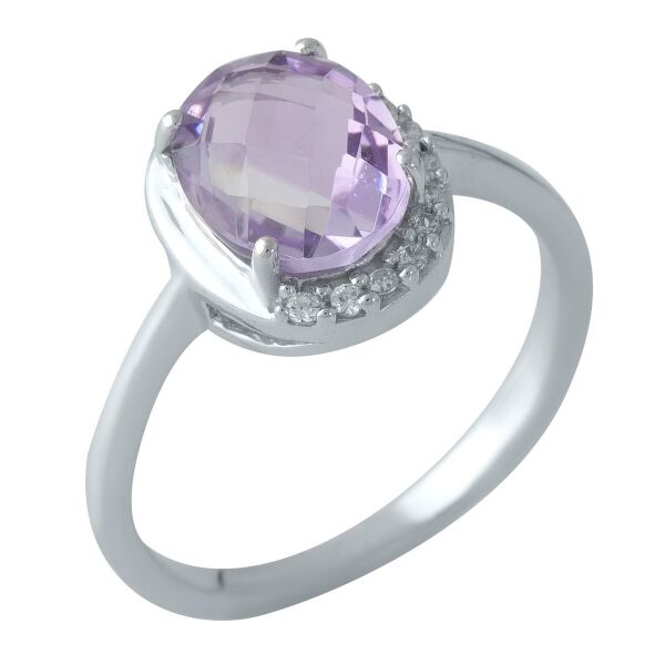 

Серебряное кольцо GS с натуральным аметистом 2.188ct (1996287) 18 размер