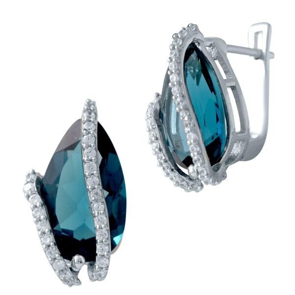 

Серебряные серьги GS с топазом Лондон Блю 7.587ct (2034520)