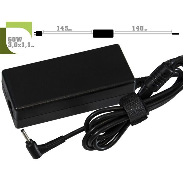 

Блок питания 1StCharger для ноутбука Samsung 19V 60W 3.16A 3.0х1.0мм + каб.пит. (AC1STSA60WC)