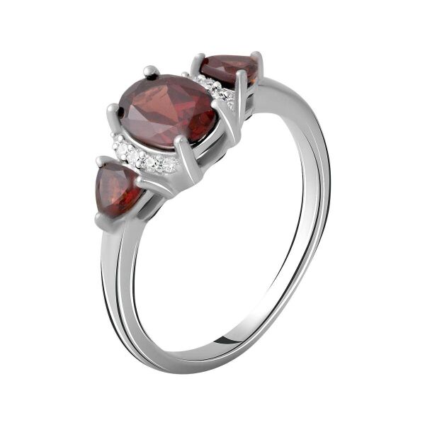 

Серебряное кольцо GS с натуральным гранатом 1.25ct (2062721) 18 размер