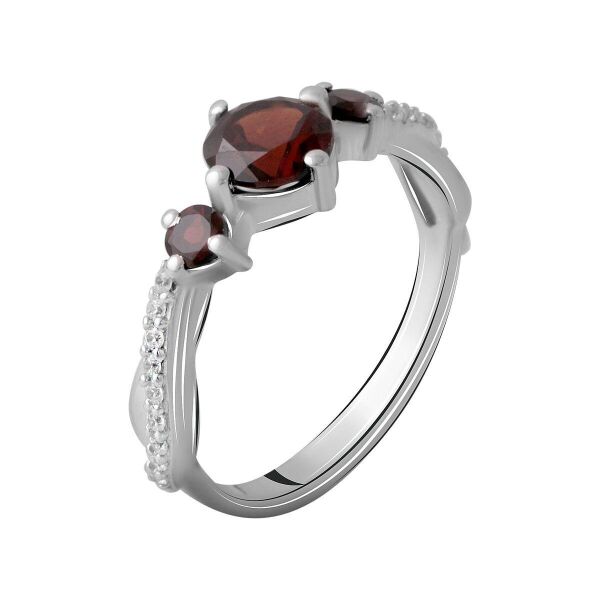 

Серебряное кольцо GS с натуральным гранатом 1.47ct (2061519) 18 размер