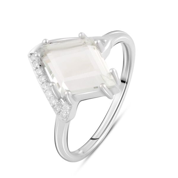 

Серебряное кольцо GS с натуральным зеленим аметистом 2.818ct (2090243) 17.5 размер