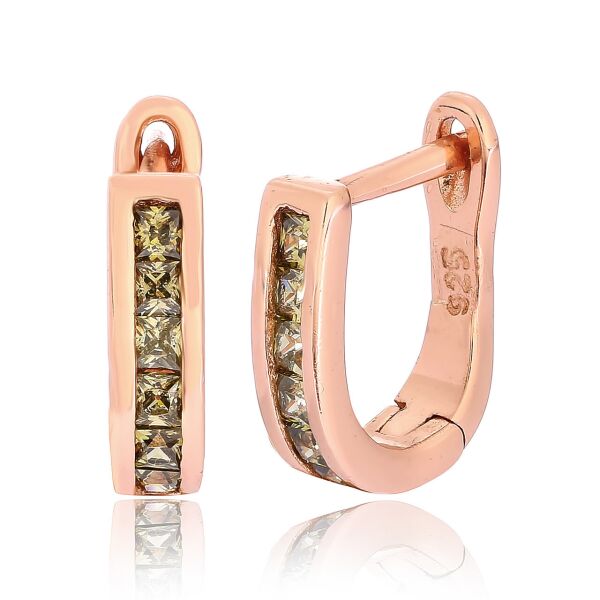 

Серебряные серьги позолоченные с фианитом детские С3ФП1/159