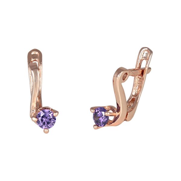 

Серебряные серьги позолоченные с фианитом С3ФА/091