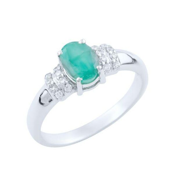 

Серебряное кольцо GS с натуральным изумрудом 0.725ct (1663806) 18.5 размер